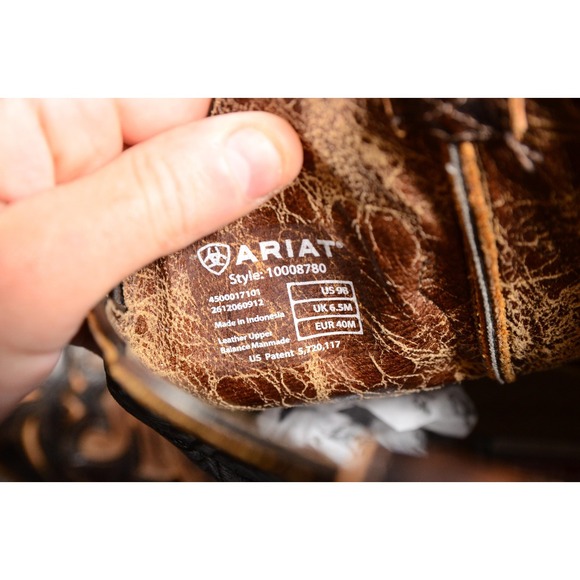 Ariat Dahlia Boots Womens Size 9 Brown Tooled Leather Western Cowgirl Cowboy - Picture 11 of 15